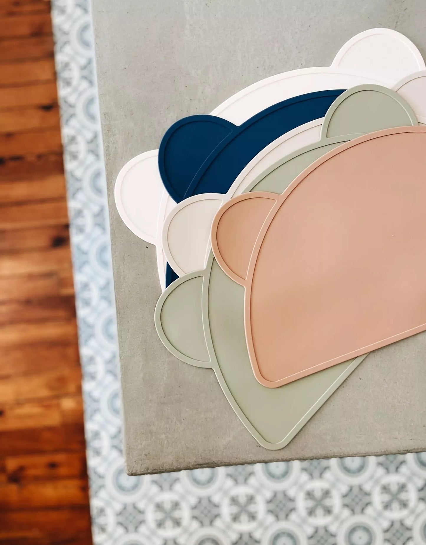 Set de table Ourson, silicone - Terracotta