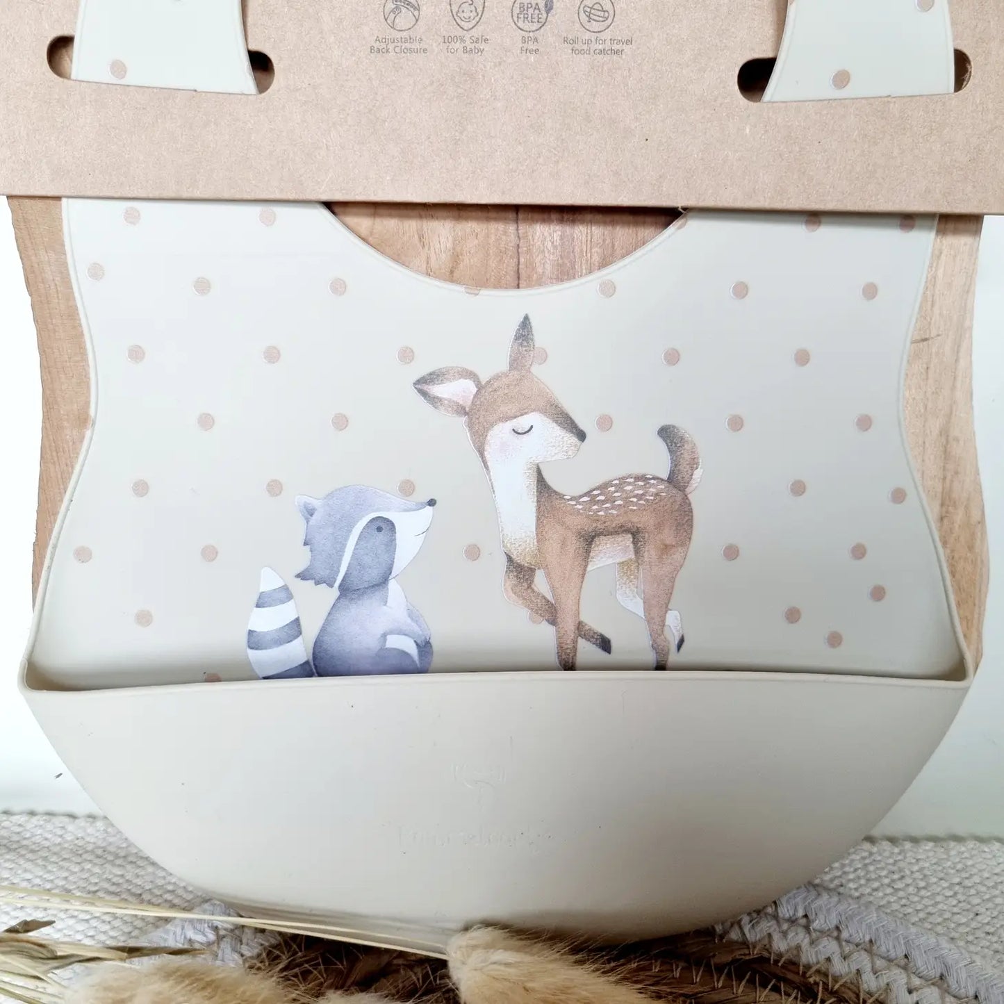 Bavoir en silicone - Faon & Raton